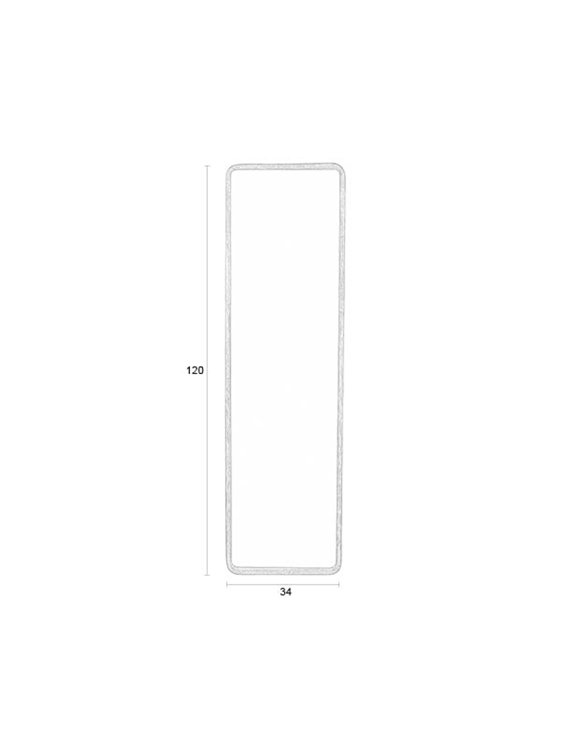Nyko Brown Wood Rectangle Wall Mirror Large
